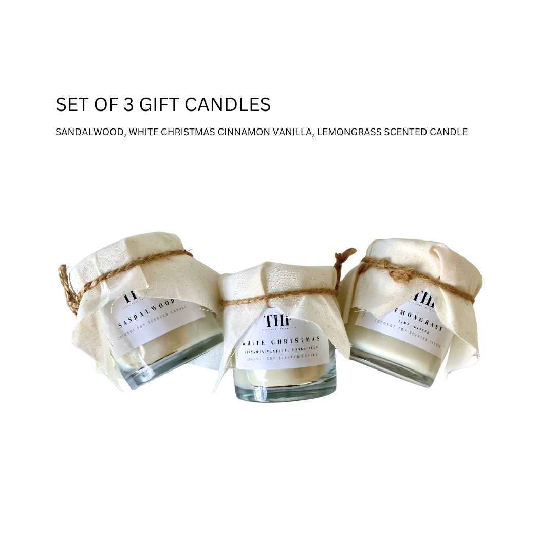 Set of 3 gift candle
